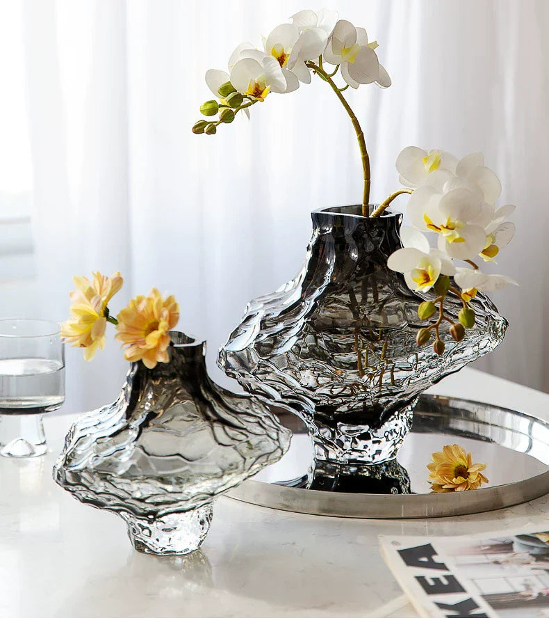 Ovornix™ Nordic Frosting Glass Vase - Modern Home Decor