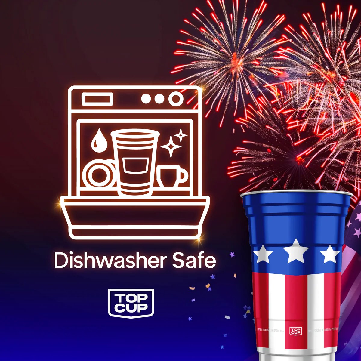 🇺🇸✨ 250th Anniversary Patriotic Aluminum Party Cups – Reusable Red, White & Blue Celebration Tumblers 🎆🥤