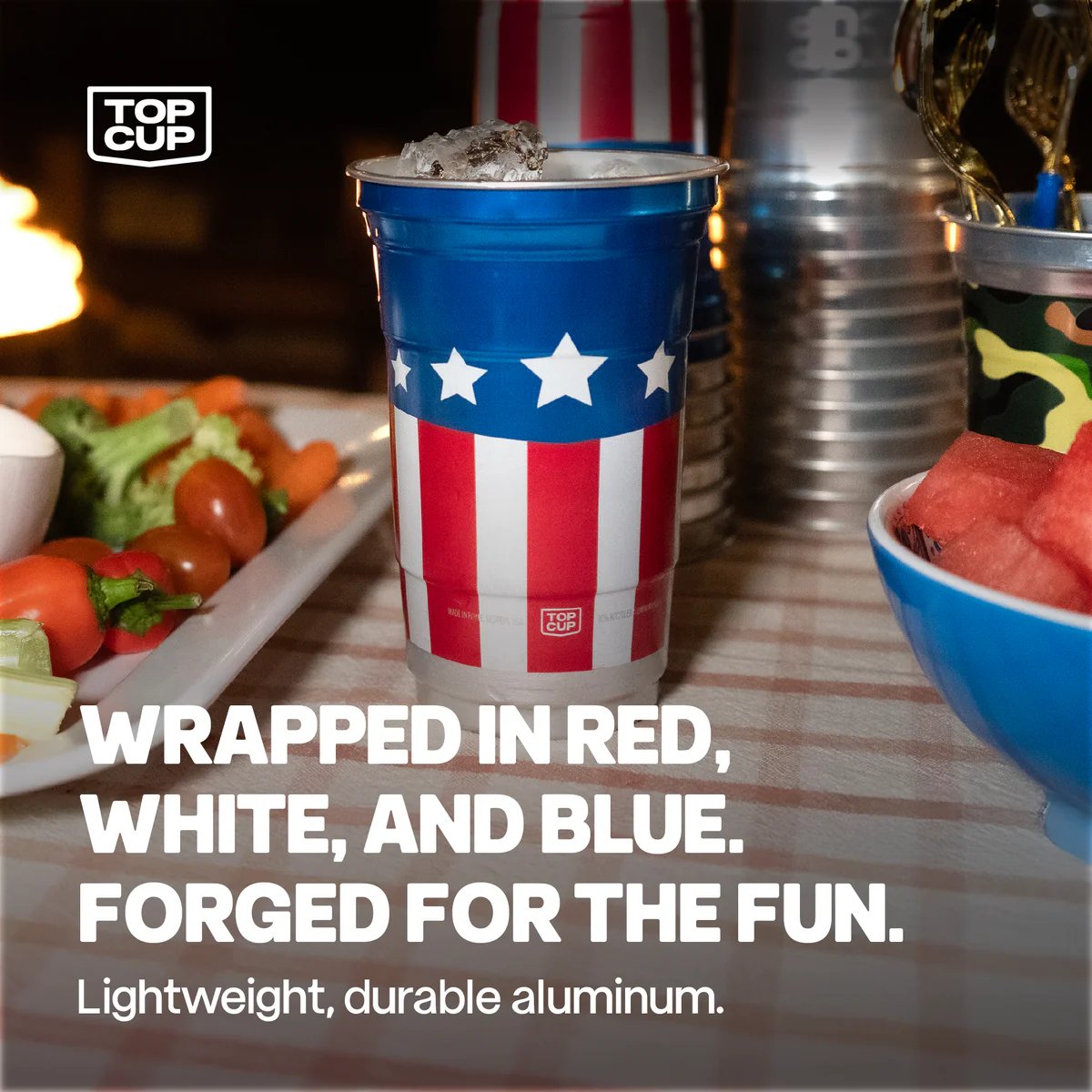 🇺🇸✨ 250th Anniversary Patriotic Aluminum Party Cups – Reusable Red, White & Blue Celebration Tumblers 🎆🥤
