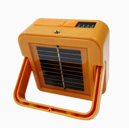 Mini Solar Rechargeable Multifunctional Searchlight - Portable LED Floodlight with Magnetic Base