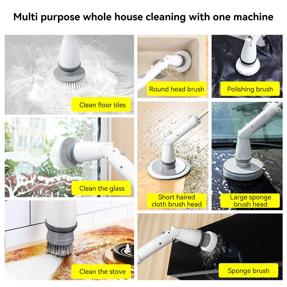 9-in-1 Electric Spin Scrubber Cordless Rechargeable