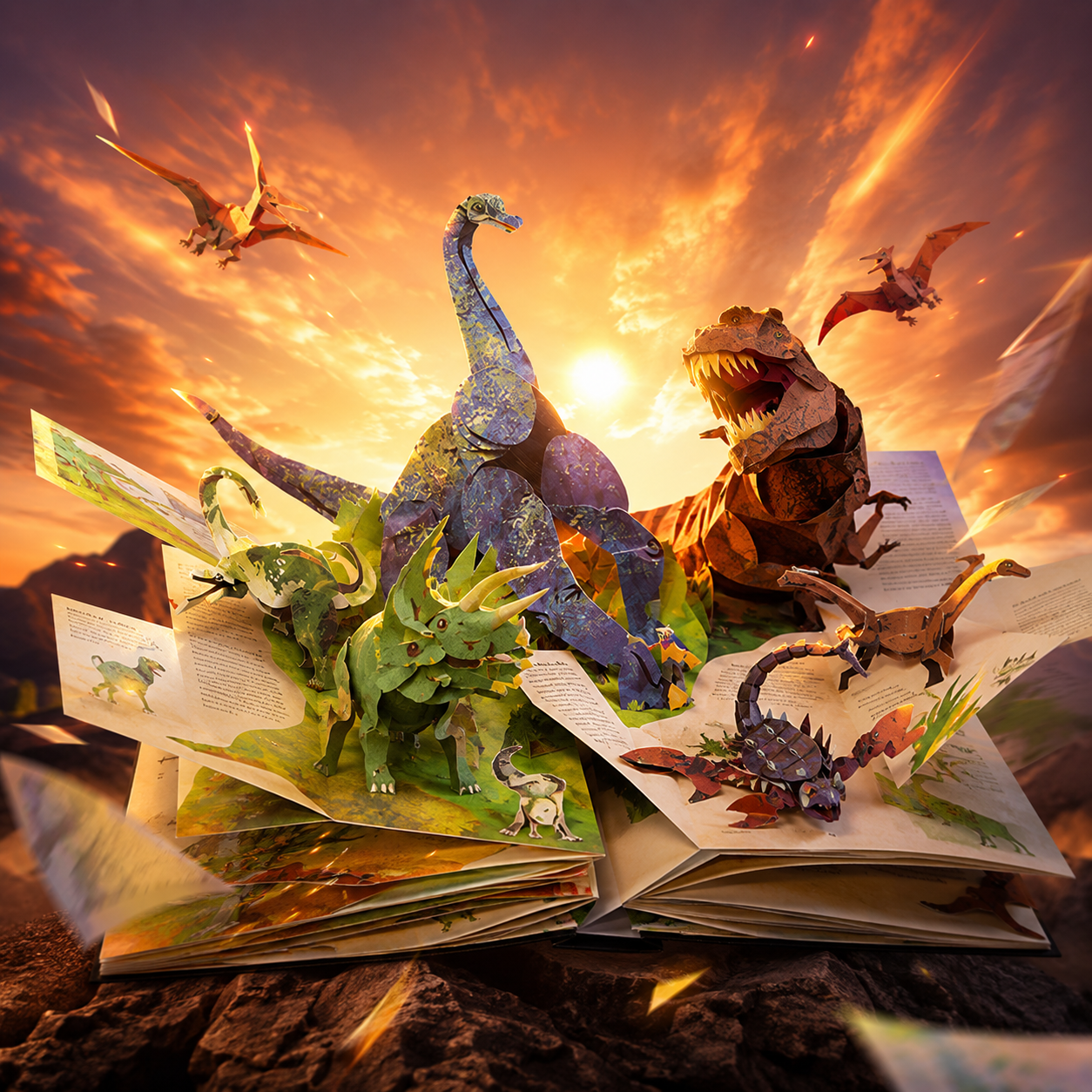 🦖3D Encyclopedia Prehistorica Dinosaurs📙HARDCOVER