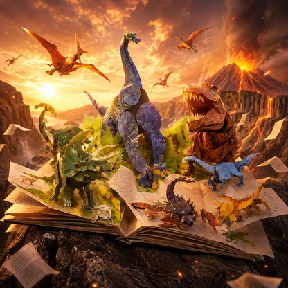 🦖3D Encyclopedia Prehistorica Dinosaurs📙HARDCOVER