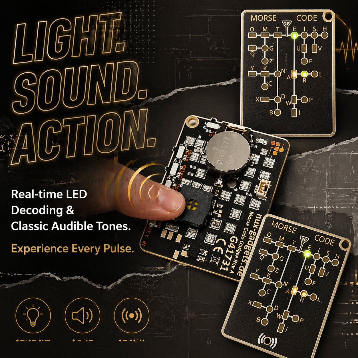 🔥Last Day 49% Off - 📟 Morse Code Trainer Card Pro (LED Edition)