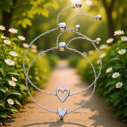 ⚡Limited Deal 58% OFF🔥 Unbreakable Bond Heart Bracelet – Mom & Daughter
