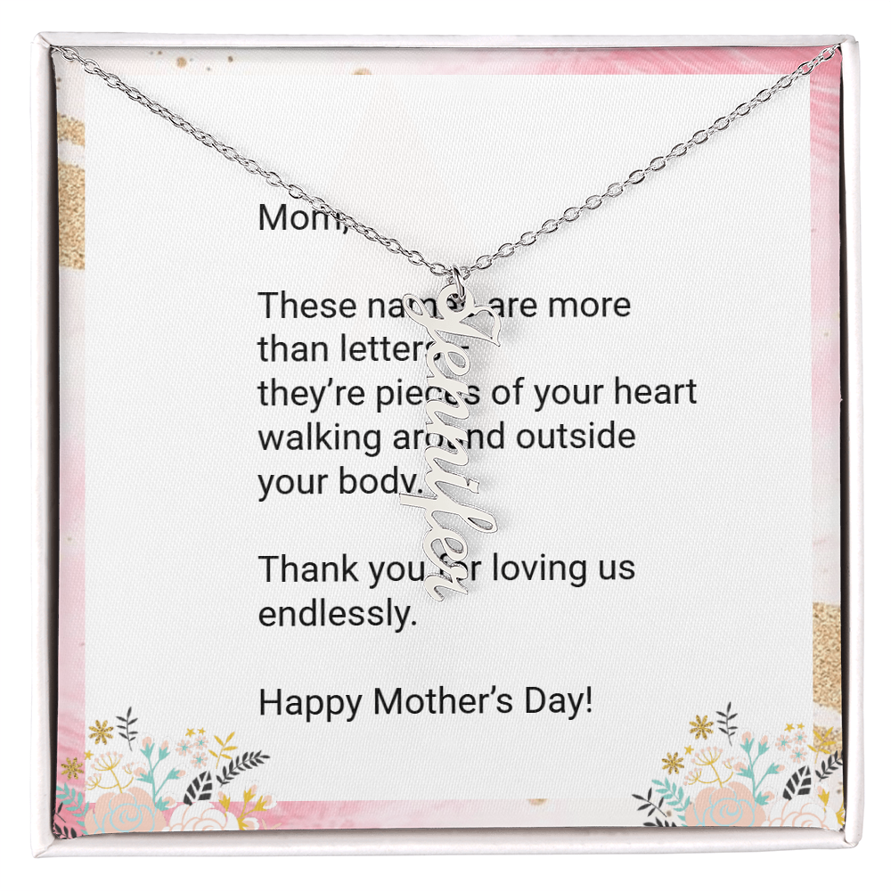 Personalized Kids' Names Necklace for Mom