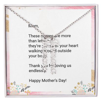 Personalized Kids' Names Necklace for Mom