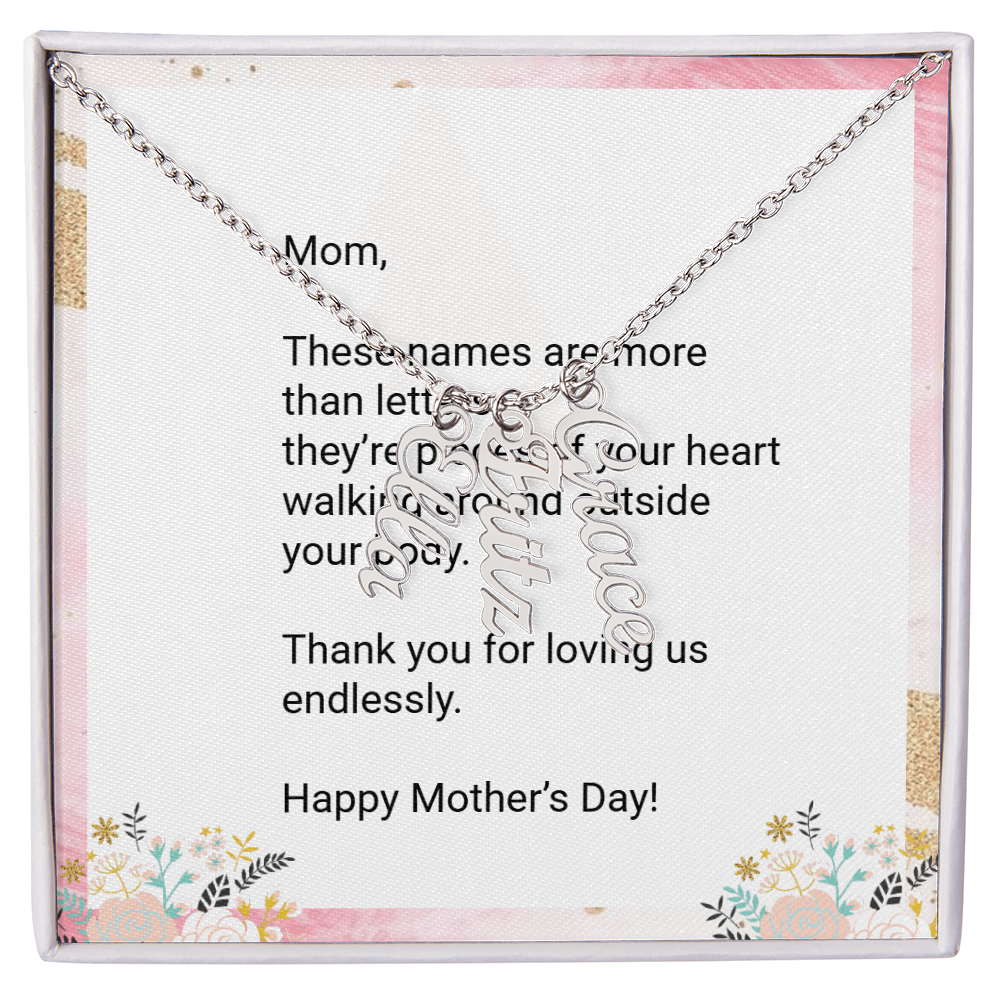 Personalized Kids' Names Necklace for Mom