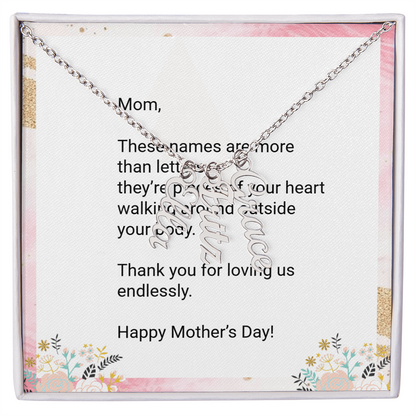 Personalized Kids' Names Necklace for Mom