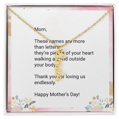 Personalized Kids' Names Necklace for Mom