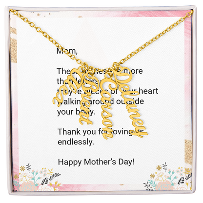 Personalized Kids' Names Necklace for Mom