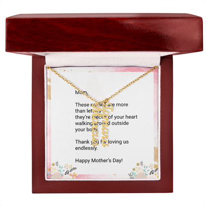 Personalized Kids' Names Necklace for Mom
