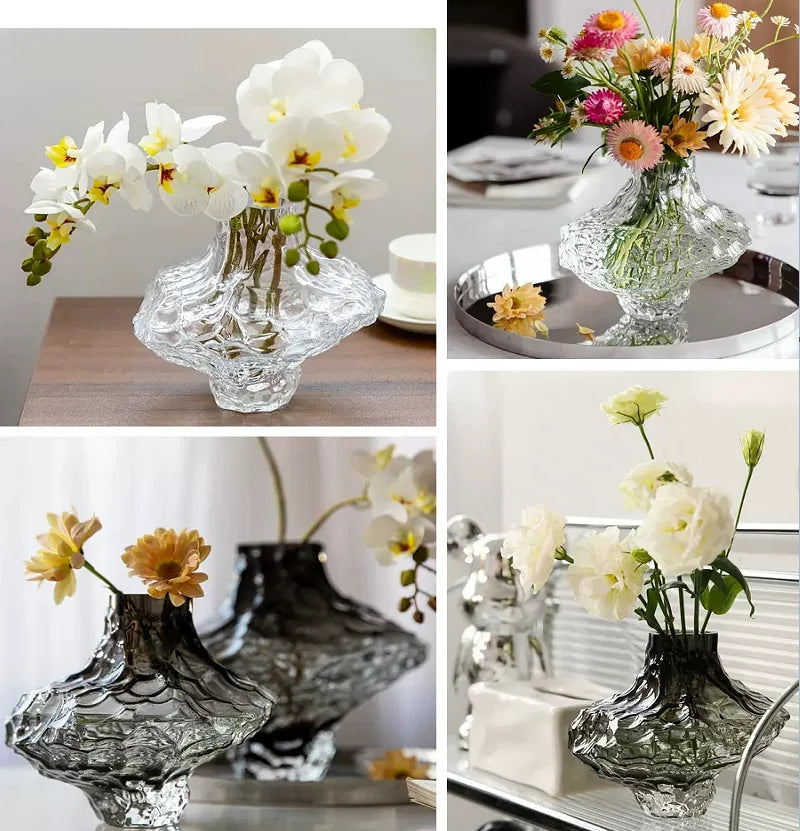 Ovornix™ Nordic Frosting Glass Vase - Modern Home Decor