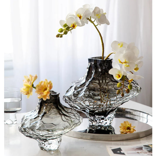 Ovornix™ Nordic Frosting Glass Vase - Modern Home Decor