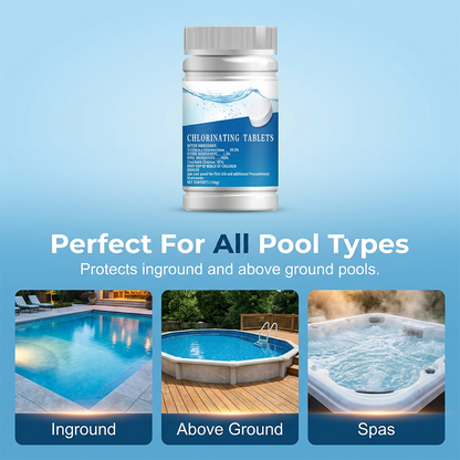 🥳2026 HOT SALE🥳💞50K+ SOLD!💧🛡️ 50% OFF! Pool Chlorinator Tablets – Overnight transformation from green to clear. Slow-dissolving, low maintenance. Gentle on skin & eyes. Your pool’s best friend. 🏖️✅