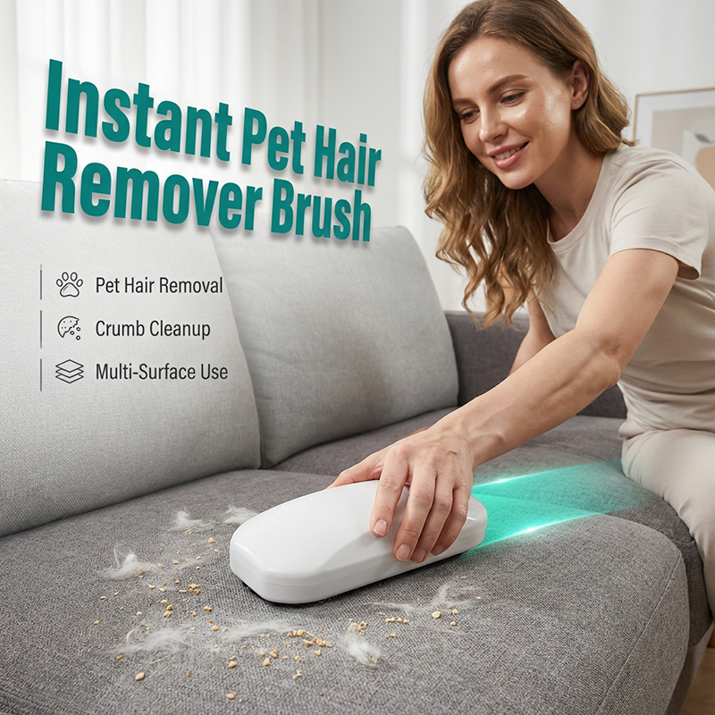 🥳2026 HOT SALE🥳💞50K+ SOLD!🛋️🐶 50% OFF! Multi‑Surface Pet Hair Brush – Compact & travel‑ready. Removes embedded fur & crumbs from clothes & furniture. Easy to store, always handy. A pet owner’s best friend! 🧺✅